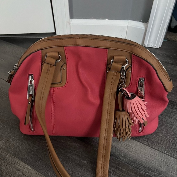Rosetti Pink and Tan Women's Handbag - Picture 1 of 5